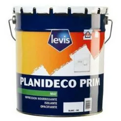 Levis Planideco Prim Peinture D'Impression Glycéro - Bois & Plâtres - Intérieur & Extérieur | Couleur: Blanc - Conditionnement: 5L - Blanc