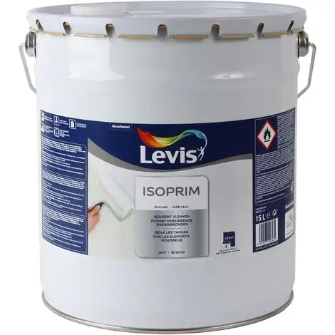 Couche De Fond Levis Isoprim Blanc Mat 15L - Blanc 1 Couche De Fond Levis Isoprim Blanc Mat 15L - Blanc