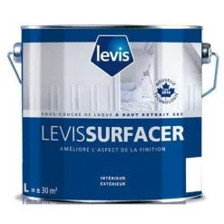 SURFACER 1L Sous-couche De Laque à Haut Extrait Sec - LEVIS - Blanc