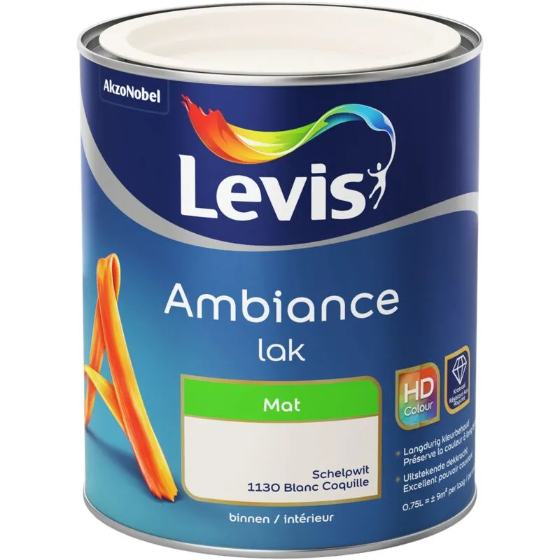 Laque Levis Ambiance Blanc Coquille Mat 750ml 5 Laque Levis Ambiance Blanc Coquille Mat 750ml – Image 5