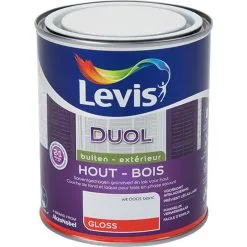 Laque Levis Duol Bois Extérieur Blanc Brillant 750ml - Blanc