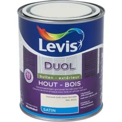 Laque Levis Duol Bois Extérieur Blanc Fermette Satin 750ml - Blanc Fermette