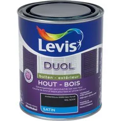 Laque Levis Duol Bois Extérieur Bleu Foncé Satin 750ml