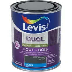 Laque Levis Duol Bois Extérieur Granit Satin 750ml - Granit