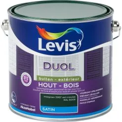 Laque Levis Duol Bois Extérieur Vert Mousse Satin 2,5L