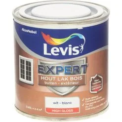 Laque Levis Expert Bois Extérieur Blanc Satin 250ml - Blanc