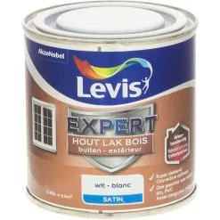 Laque Levis Expert Bois Extérieur Blanc Satin 250ml - Blanc