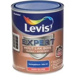 Laque Levis Expert Bois Extérieur Bleu Roi Satin 1L - Bleu Roi
