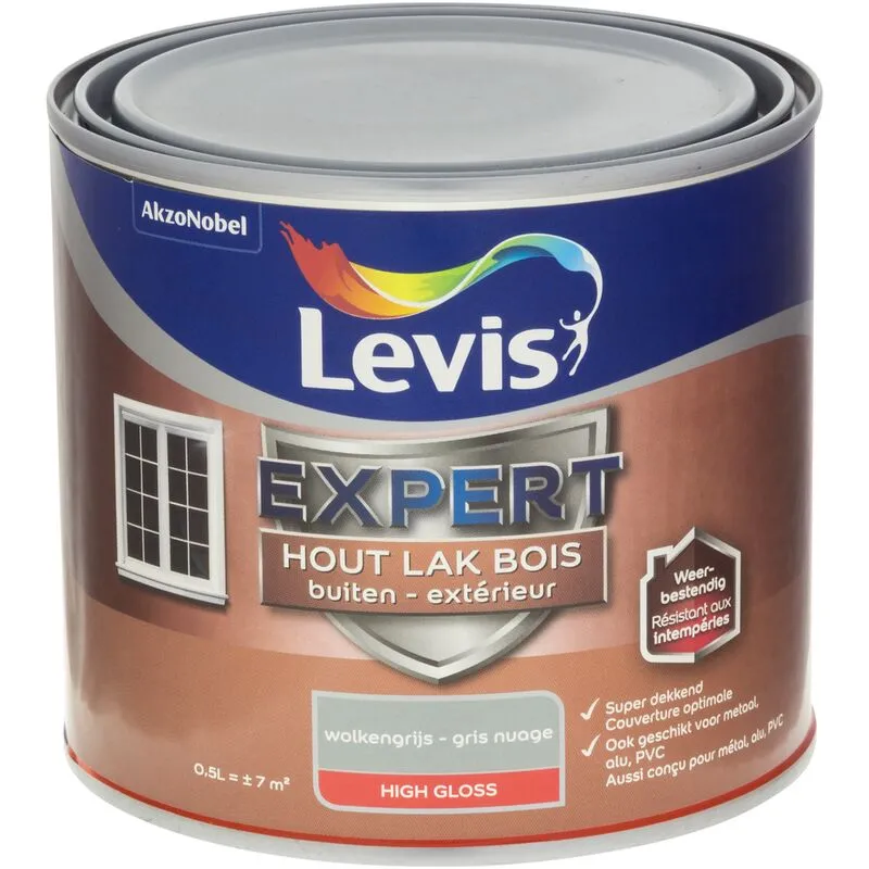 Laque Levis Expert Bois Extérieur Gris Nuage Satin 500ml 1 Laque Levis Expert Bois Extérieur Gris Nuage Satin 500ml
