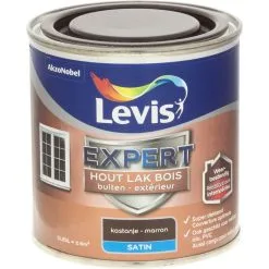 Laque Levis Expert Bois Extérieur Marron Satin Super Couvrant 250ml - Brun Marron