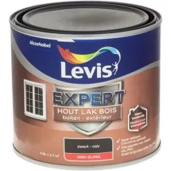 Laque Levis Expert Bois Extérieur Noir Satin 500ml - Noir