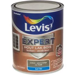 Laque Levis Expert Bois Extérieur Pierre Belge Satin Super Couvrant 1L - Pierre Belge