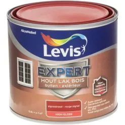 Laque Levis Expert Bois Extérieur Rouge Signal Satin 500ml - Rouge Signal
