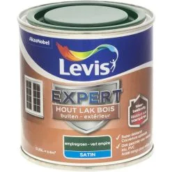 Laque Levis Expert Bois Extérieur Vert Empire Satin Super Couvrant 250ml - Vert Empire