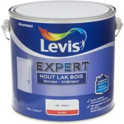 Laque Levis Expert Bois Intérieur Blanc High Gloss 2,5L - Blanc