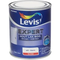 Laque Levis Expert Bois Intérieur Blanc High Gloss 750ml - Blanc