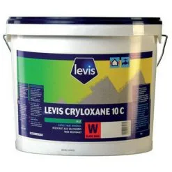 Levis Cryloxane 10C Peinture Hydrofuge Murs Extérieurs Blanc