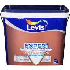 Peinture Levis Expert Façade Blanc Soft Satin 5L - Blanc