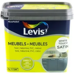 Peinture Levis 'Meubles' White Touch Satin 750ml