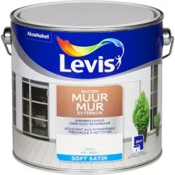 Peinture Levis Mur Extérieur Blanc Satin 2,5L - Blanc
