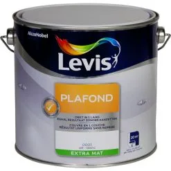 Peinture Levis Plafond Blanc Extra Mat 2,5L - Blanc
