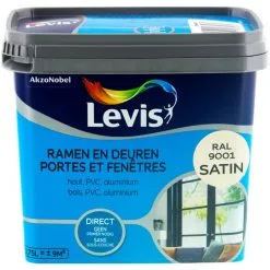 Peinture Levis Portes Et Fenêtres Cream Satin 750ml - Cream