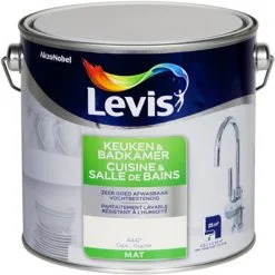 Peinture Murale Levis 'Cuisine Et Salle De Bains' Gypse Mat 2,5L