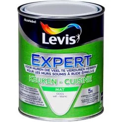 Peinture Murale Levis Expert Cuisine Blanc Mat 1L - Blanc