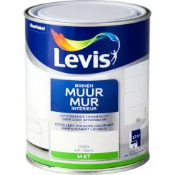 Peinture Murale Levis Mur Intérieur Blanc Mat 1L - Blanc
