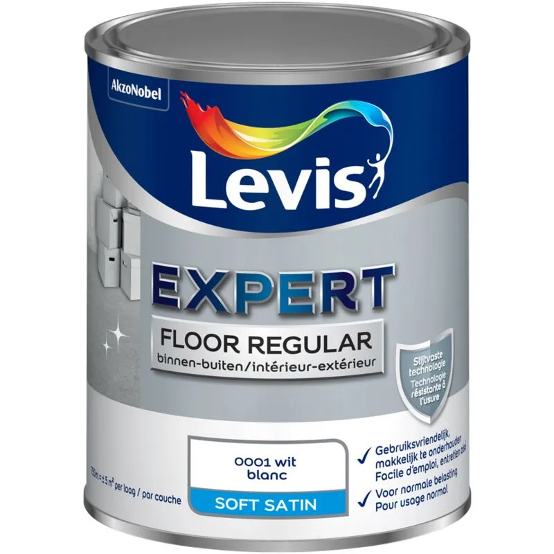 Peinture Pour Sol Levis Floor Regular Blanc 750ml - Blanc 3 Peinture Pour Sol Levis Floor Regular Blanc 750ml - Blanc – Image 3