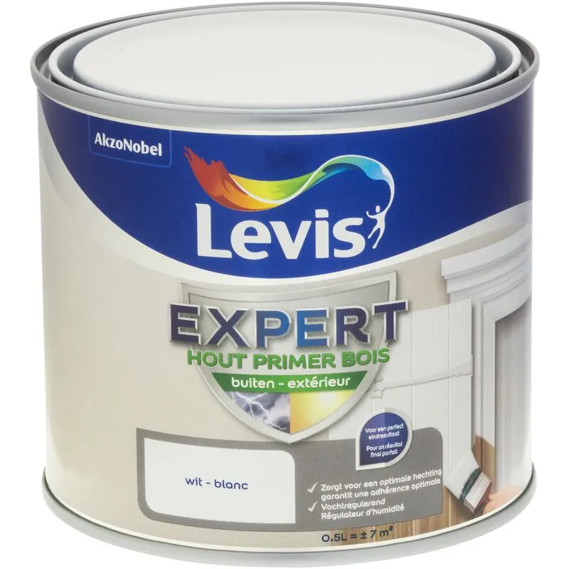 Primer Levis Expert Bois Extérieur Blanc 500ml 1 Primer Levis Expert Bois Extérieur Blanc 500ml